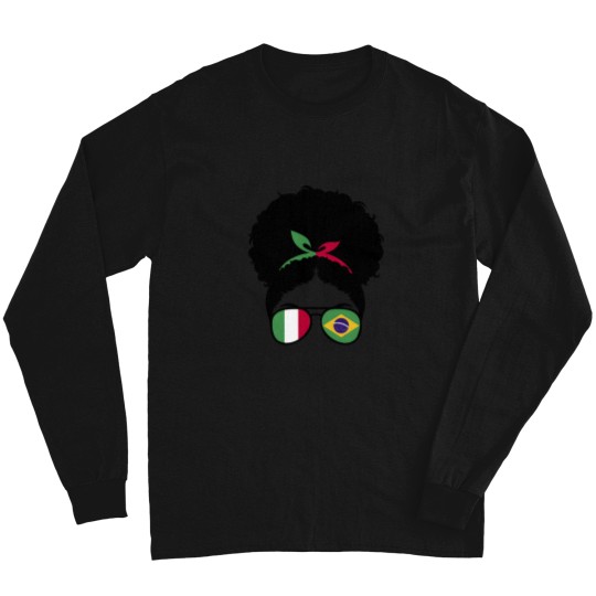 Discover Italy And Brazil Mix Afro Hair Half Italian Half Brazilian Long Sleeves
