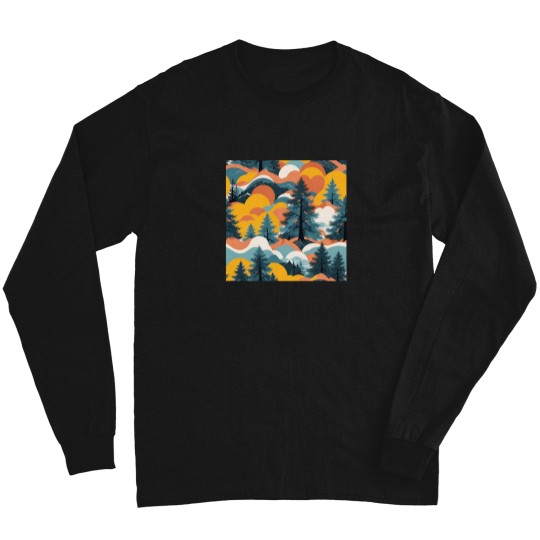 Discover Cedar Hills Seamless Pattern Long Sleeves