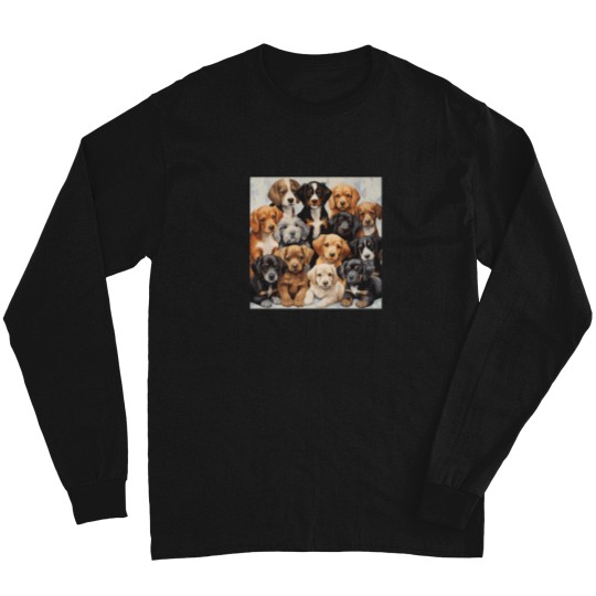 Discover A-Lot-Of-Puppies T-Shirt Long Sleeves