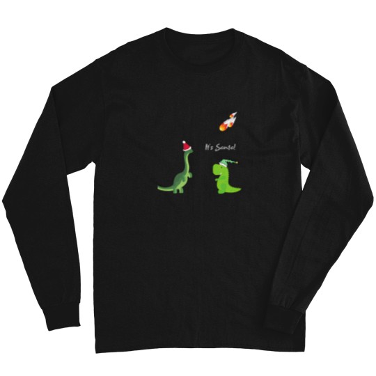 Discover It'S-Santa---Silly-Dinosaurs-Extinction T-Shirt Long Sleeves