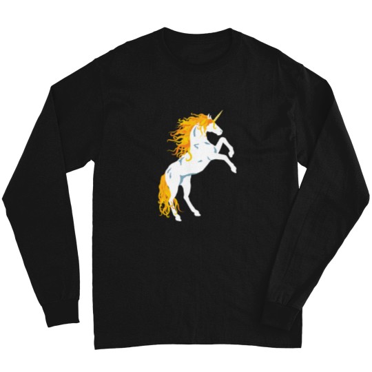 Discover Golden Maned White Unicorn Long Sleeves