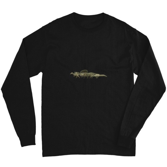 Discover Spinosauridae.-Spinosaurus-Family-Dinosaurs.-Paleoart T-Shirt Long Sleeves