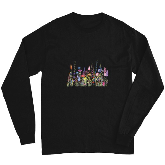 Discover colorful wild flower field Long Sleeves