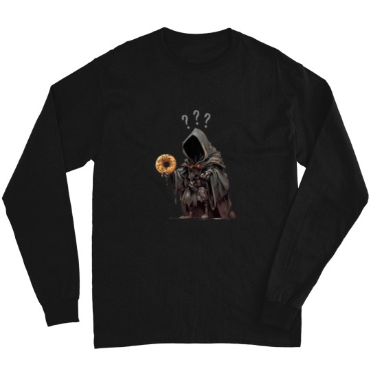 Discover Black Rider Holding a Donut Ring II - Fantasy Funny Long Sleeves