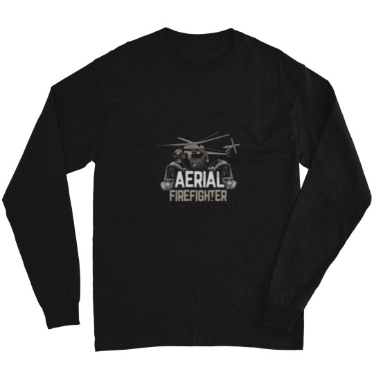 Discover Aerial Firefighter Gift Fireman Helicopter Pilot Long Sleeves
