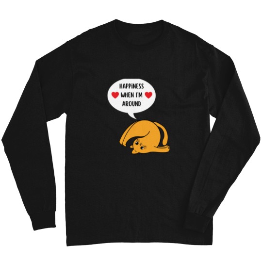 Discover Happiness-Is-A-Day-Spent-Hiking-With-My-Cat-Happiness-when-Im-aroundfunny-cat Long Sleeves