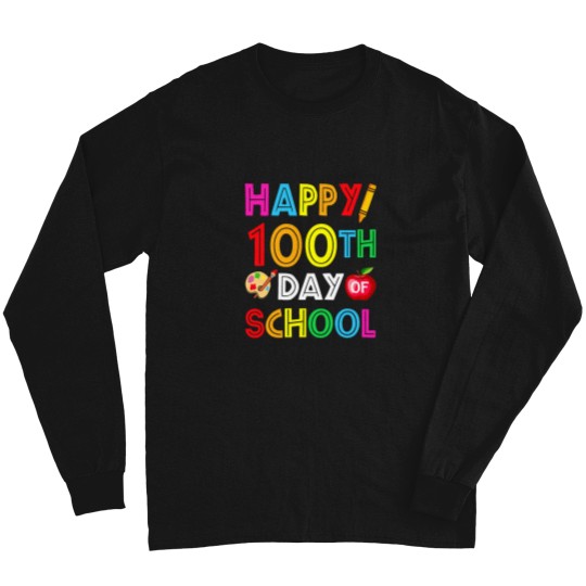 Discover 100th Day of School Teachers Kids Child Happy 100 Days 3 Long Sleeves