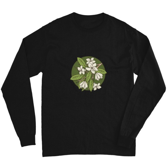 Discover Sakura Branch Pattern - Greenery eras outline lover minneapolis Long Sleeves