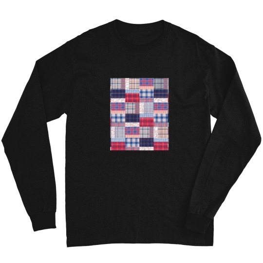 Discover Baseball-Patchwork-Graphic-T-Shirt Long Sleeves