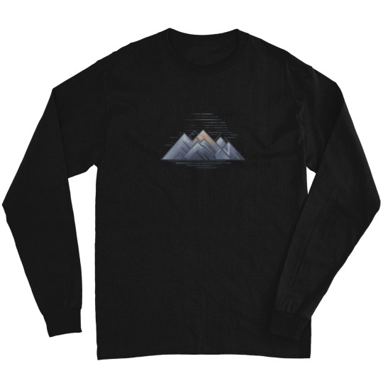 Discover Geometric-Sunrise-Mountain-Range-3-Active-T-Shirt Long Sleeves