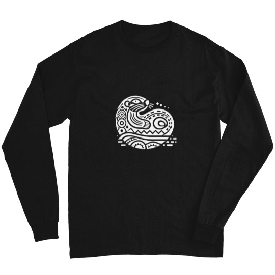 Discover 640 Pacific Northwest Sea Otter  Curled Form With Flowing Patterns Active T-Shirt Long Sleeves