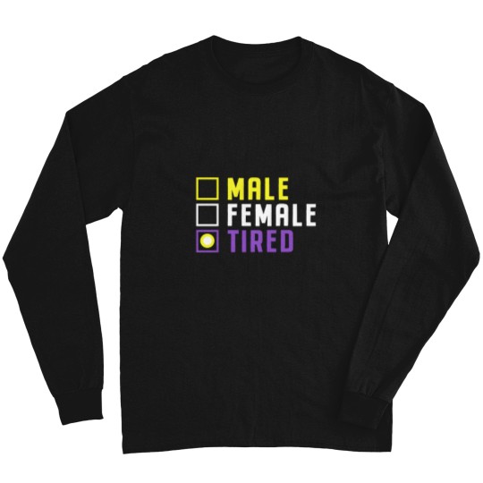 Discover Non Binary Enby Nonbinary Flag Colors Lgbt Pride Ally Long Sleeves