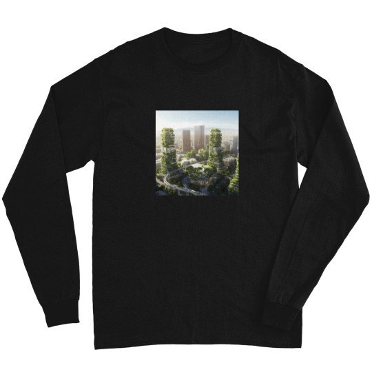 Discover Vertical Eden Skyscrapers Reimagined Active T-Shirt 865 Long Sleeves