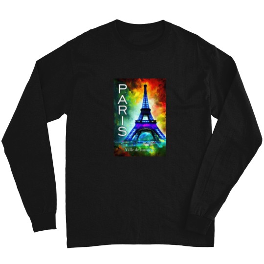 Discover Paris City Of Light No2 T-Shirt Long Sleeves