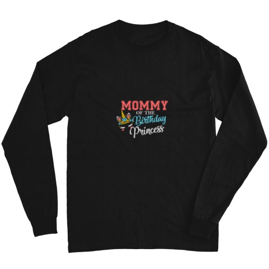 Discover Mommy of the birthday Princess cute unicorn gift for moms Oversized Long Sleeve T-Shirts