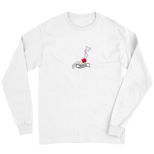 Discover Japan flags Map Long Sleeves