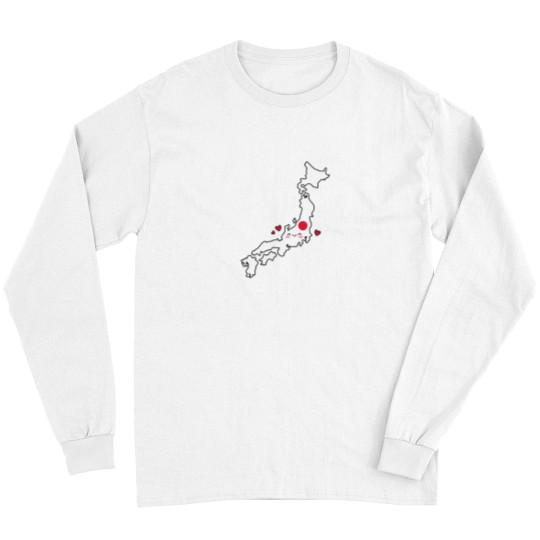 Discover Japan flags Map Smile with loves Long Sleeves