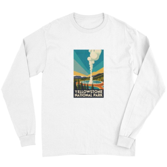 Discover A vintages Travel Art of the YStone National parks - Usss Long Sleeves