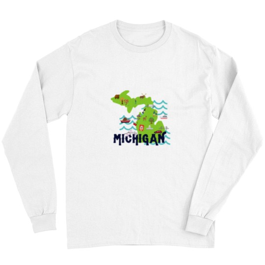 Discover Michigan The Great Lakes States Long Sleeves