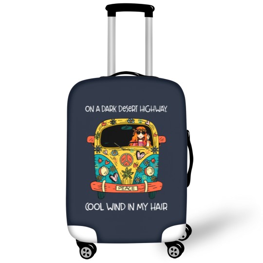 Discover on a dark desert highway cool wind in my hair Luggage Covers