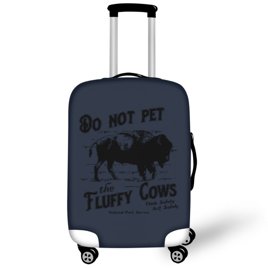 Discover Do Not Pet The Fluffy Cows Think Safety Act Safely YStone National Park Luggage Covers