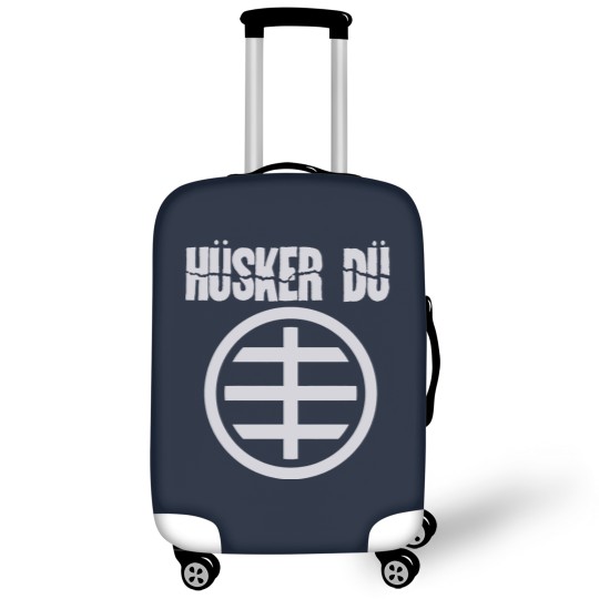 Discover Blue Husker Du Circle Logo Luggage Covers