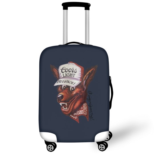 Discover Beer Wolf Oversized Luggage Covers - White