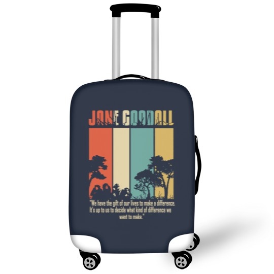 Discover Cotton Navy Jane Goodall Difference Crew Neck Tops Fashion Tees Luggage Covers