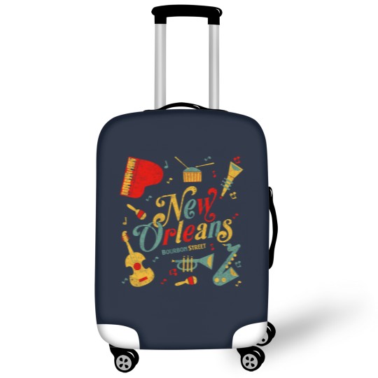 Discover New Orleans Louisiana Music Lovers Luggage Covers Bourbon Street Luggage Covers