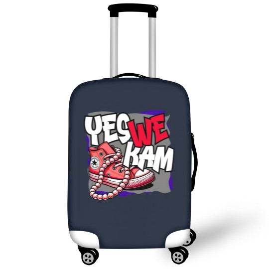 Discover Kamala Harris , Yes We Kam, red white and blue, Luggage Covers