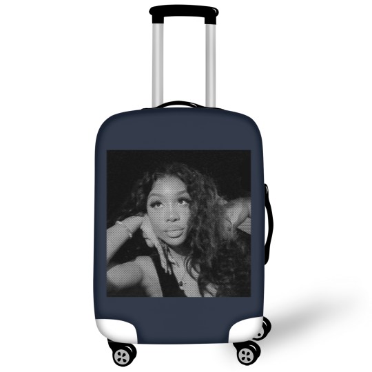Discover Graphic "S-Z-A" Black n White RnB Printed Luggage Covers