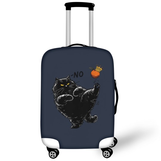 Discover No Kings in America Black Cat Luggage Covers, No Kings Luggage Covers, Funny Political Meme Luggage Covers