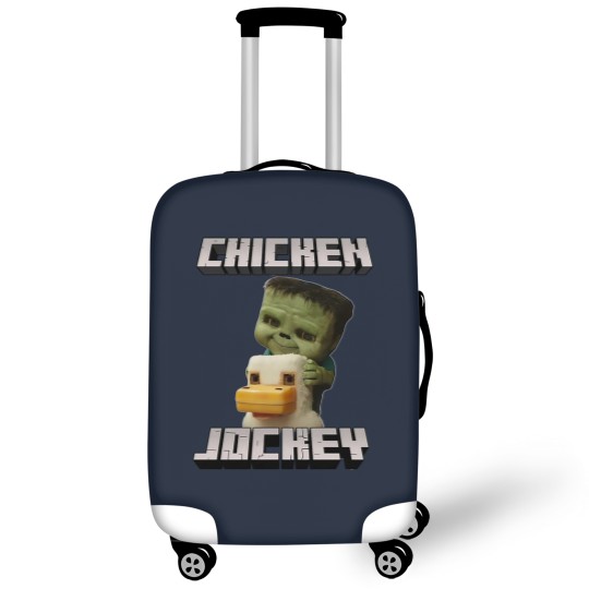 Discover Chicken Jockey Minecraft Movie Luggage Covers, Minecraft Movie Luggage Covers