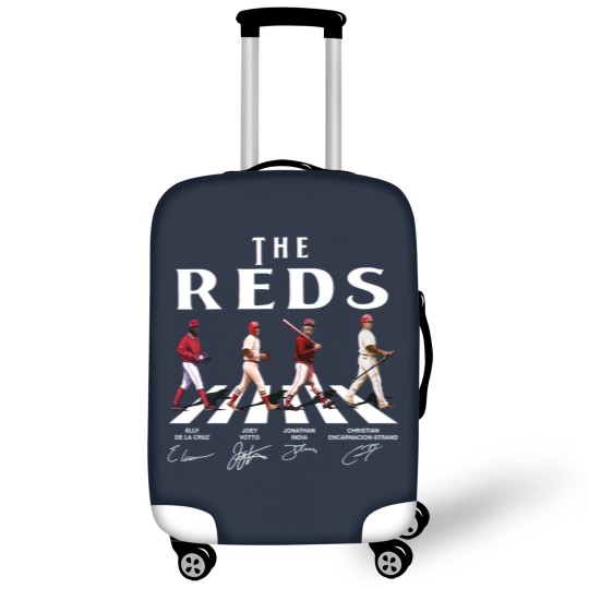 Discover Reds Walking Abbey Road Signatures Baseball Luggage Covers, Elly De La Cruz, Votto, Jonathan India