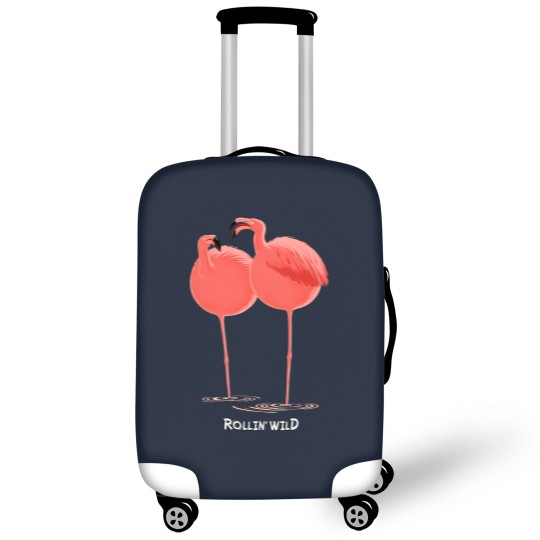 Discover Rollin' Wild - Flamingos Luggage Covers