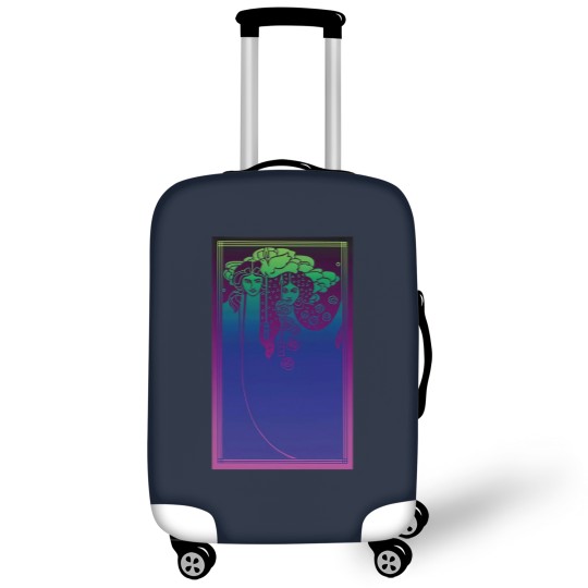 Discover Art Nouveau Ladies (blue on purple) - Art Nouveau - Luggage Covers