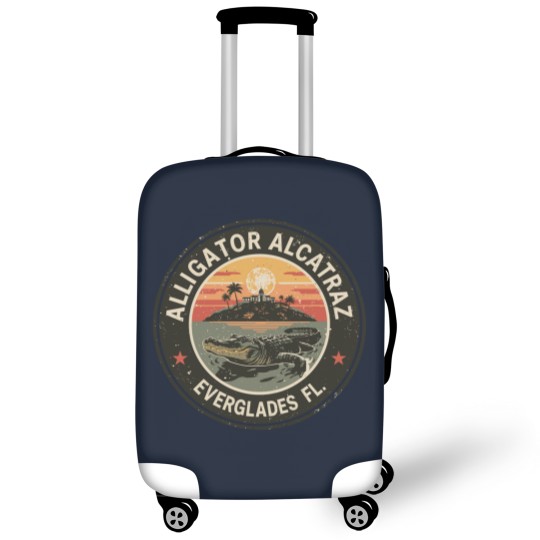 Discover Alligator Alcatraz Luggage Covers, Everglades Florida Parody Luggage Covers, Funny Vintage
