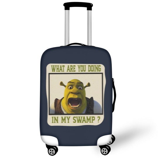 Discover Shrek Face Luggage Covers What Are You Doing in My Swamp Luggage Covers, I'm Swamped Luggage Covers, Funny Shrek Luggage Covers