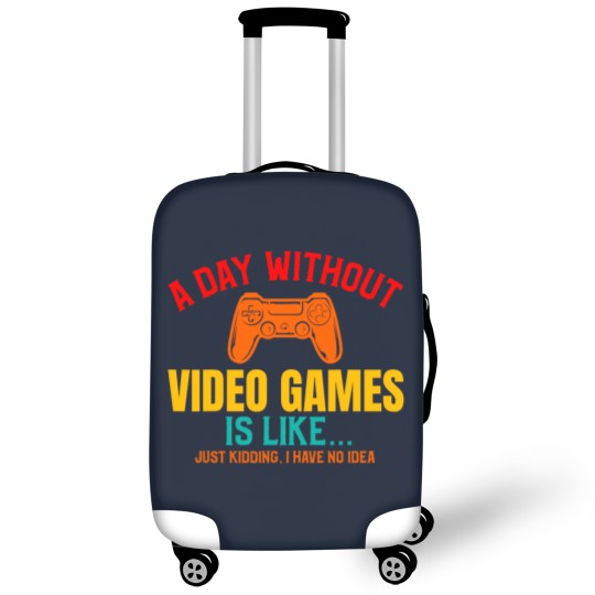 Discover A DAY WITHOUT VIDEO GAMES IS LIKE, Funny Gaming Gamer Luggage Covers