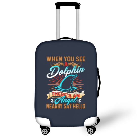 Discover Dolphin Luggage Covers - Dolphin Angel Luggage Covers Luggage Covers