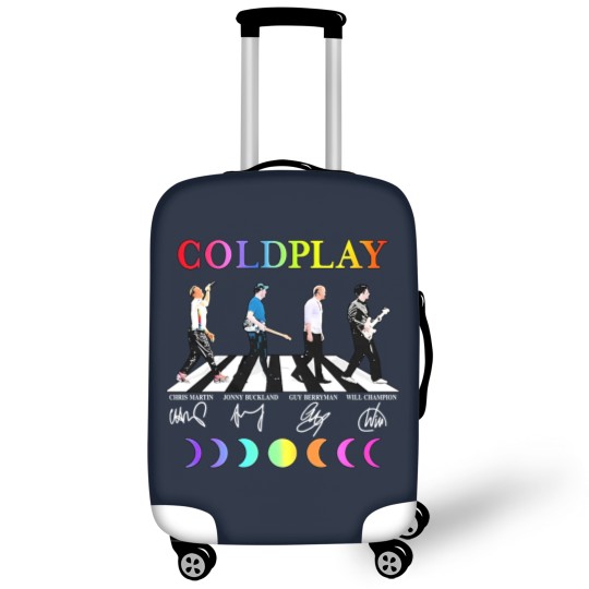 Discover Coldplay Band Luggage Covers Round