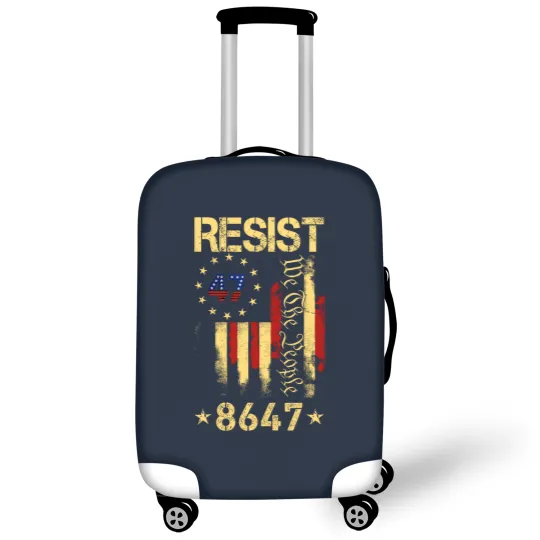 Discover Anti Trump 8647 86 47 US Flag We The People Impeach 47 Unisex Luggage Covers