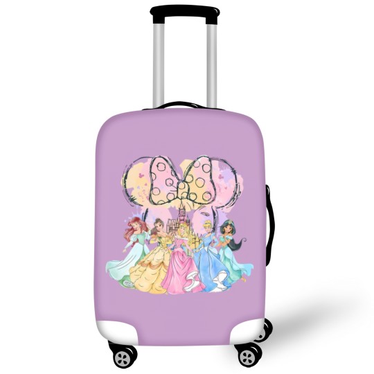 Discover Vintage Disneyyy Princess Squad Luggage Covers, Watercolor Castle Luggage Covers