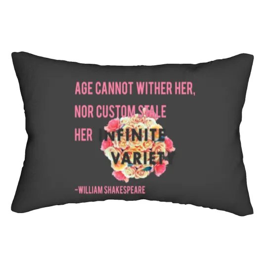 Discover Antony and Cleopatra Shakespeare Quote Black Lumbar Pillows