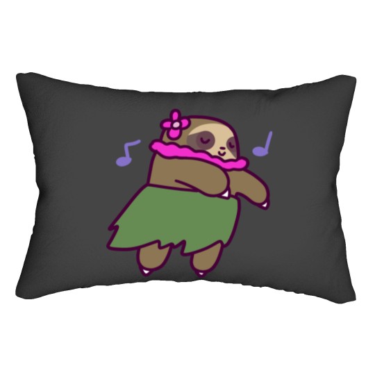 Discover Cute Hula Sloth Lumbar Pillows
