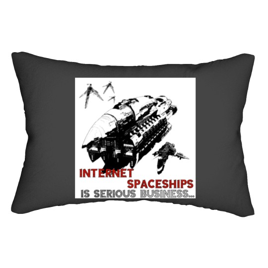 Discover Internet Spaceships is Serious Business Lumbar Pillows