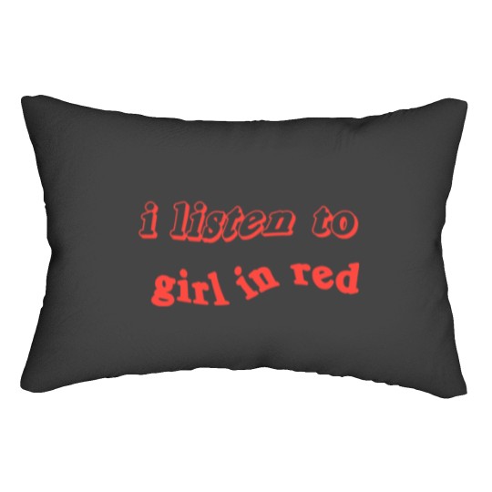 Discover i listen to girl in red Pin Lumbar Pillows