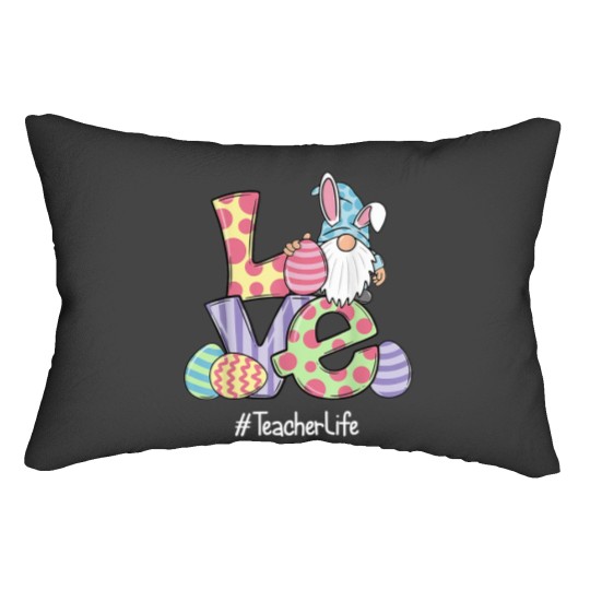 Discover Love Easter Teacher Life Gnomes Teacher Easter 2023 Lumbar Pillows