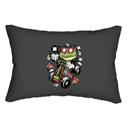 Discover Frog Gokart Racer Lumbar Pillows