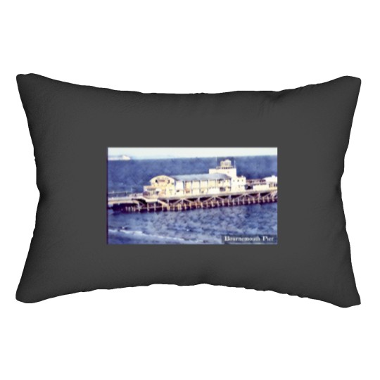 Discover Bournemouth Pier - One art on video frame Lumbar Pillows